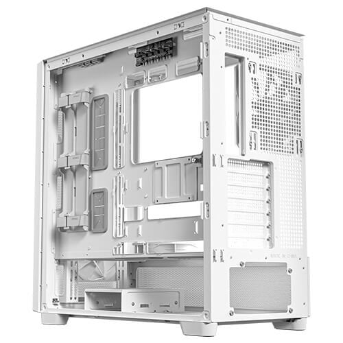 Antec FLUX White, 5 x PWM Fans Included, Up to 9 Fans - Mid-Tower E-ATX PC Case