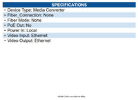 Pelco FMCI-PG1M Small Size 1000Mbps Media Converter