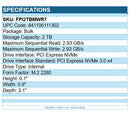 Super Talent FPI2TBMWR7 EX 2TB SSD M.2 2280 PCI Express NVMe 3.0x4 Solid State