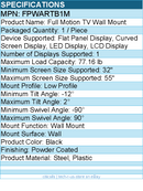 StarTech FPWARTB1M Full Motion TV Wall Mount for 32-55 inch VESA Display