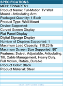 StarTech FPWARTS1 TV Wall Mount for up to 80" VESA Mount Displays