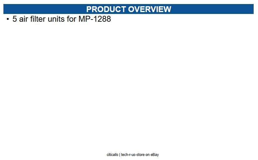 AudioCodes FRU-MP1288-AIR-F-KIT 5 air filter units for MP-1288