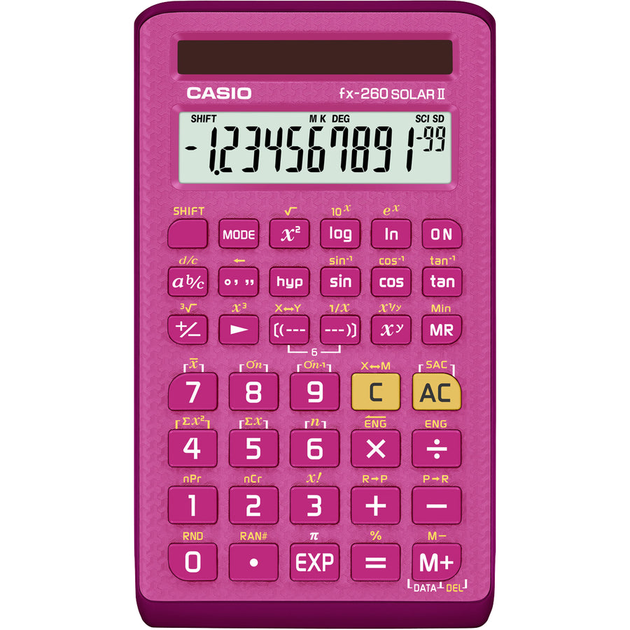 Casio FX260SLRIIPK FX-260Solar Scientific Calculator - Pink