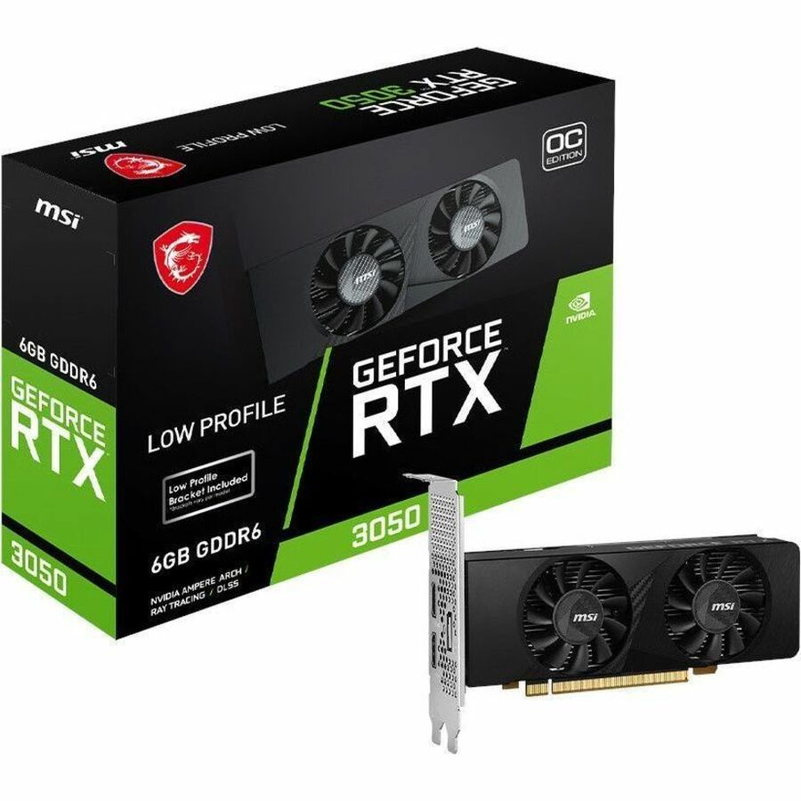 MSI G3050LP6C Video Card - GeForce RTX 3050 LP 6G OC 6G GDDR6 PCI-E4.0x8 Retail