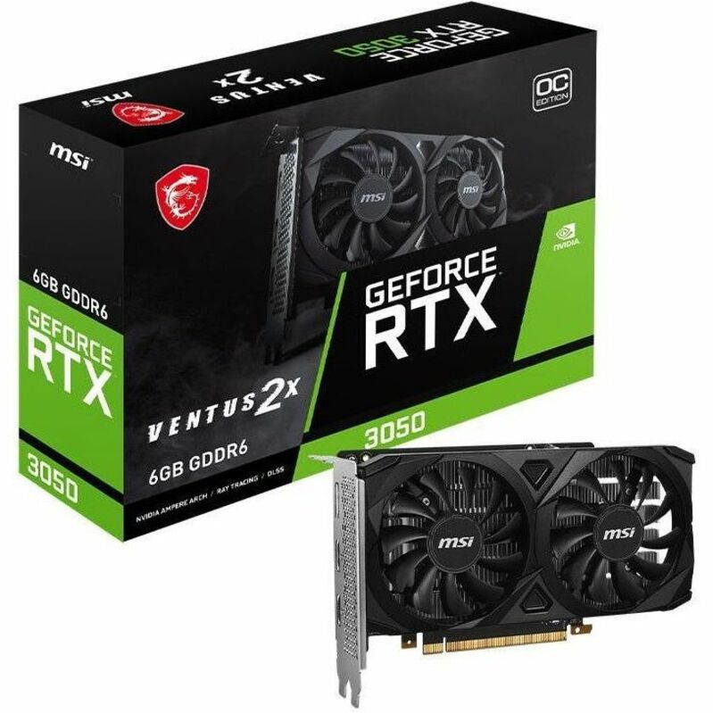 MSI G3050V2X6C Video Card - GeForce RTX 3050 VENTUS 2X 6G OC 6G GDDR6 PCI-E4.0x8