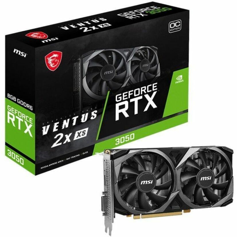 MSI G3050V2XXS8C GeForce RTX 3050 VENTUS 2X XS - Graphics card - 8 GB GDDR6