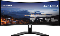 Gigabyte G34WQC A-SA - LED monitor - curved - 34" - 3440 x 1440 QHD @ 144 Hz