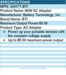 BTI G4X7T-BTI - AC Adapter - Compatible to OEM PN: G4X7T