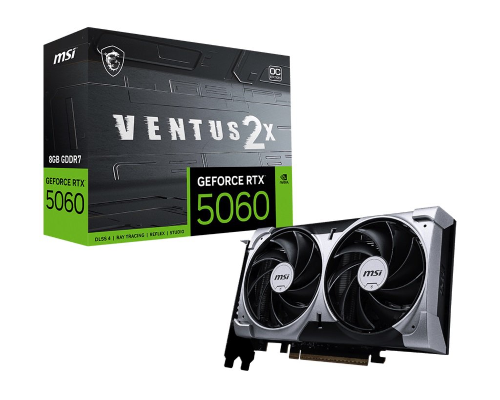 MSI G5060-8V2C GeForce RTX 5060 8G VENTUS 2X OC 8GB GDDR7 128bit PCIE Video Card