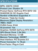 MSI G5070-12S3C NVIDIA GeForce RTX 5070 12G SHADOW 3X OC Graphic Card