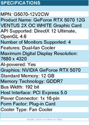 MSI G5070-12V2CW GeForce RTX 5070 12G VENTUS 2X OC WHITE Graphic Card