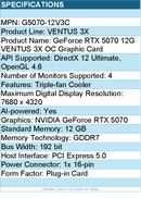 MSI G5070-12V3C GeForce RTX 5070 12G VENTUS 3X OC Graphic Card