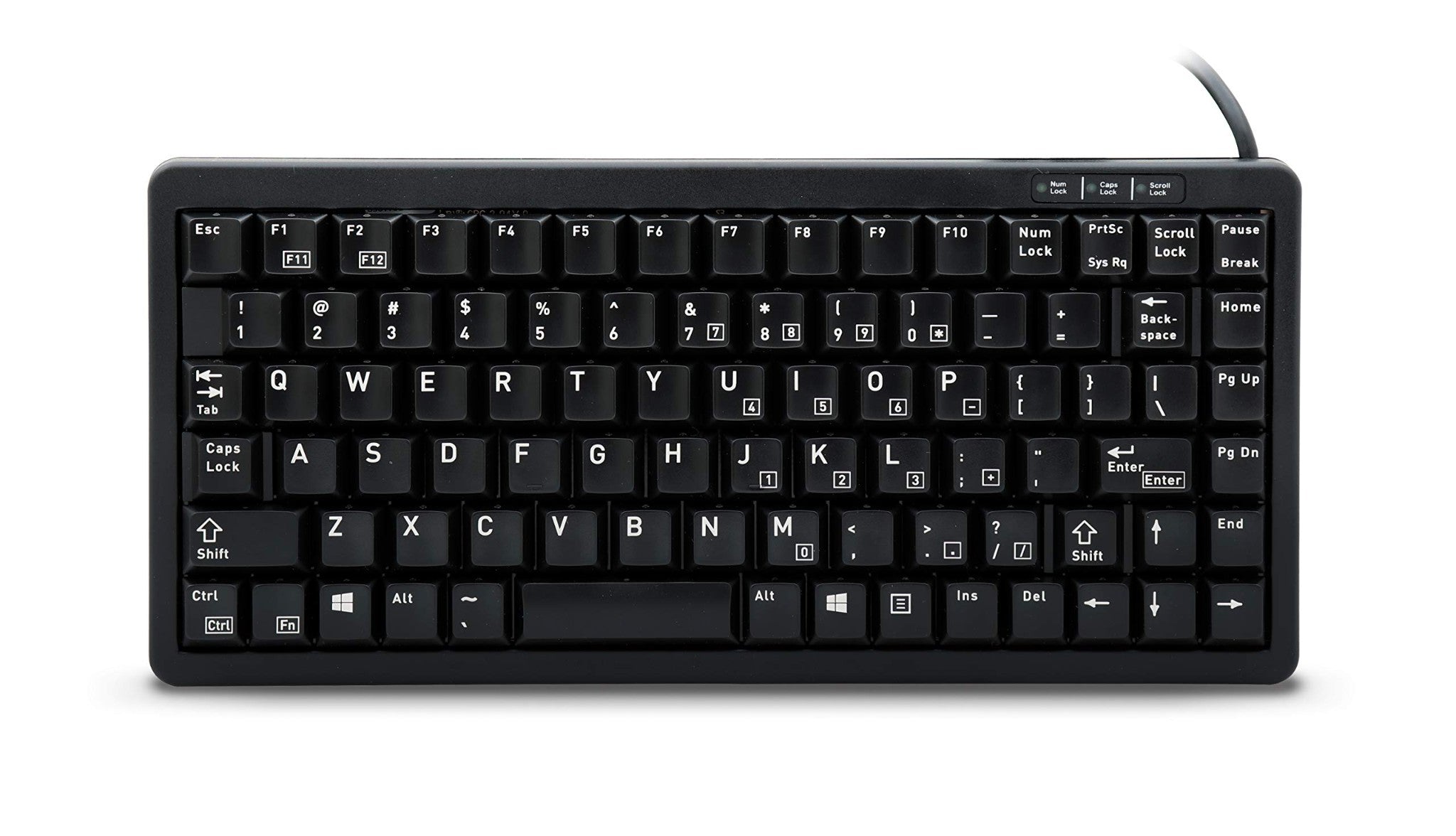 Cherry G84-4100LCAUS-2 Black, 11" ultraslim Keyboard  - Wired, USB