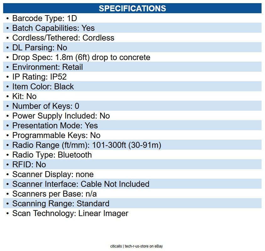Datalogic GBT4200-BK-WLC Gryphon GBT4200 Handheld Barcode Scanner Wireless - 1D