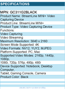 AVerMedia GC311G2BLACK StreamLine MINI+ GC311G2 Video Capturing Device