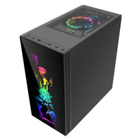 REDRAGON GC608 Steeljaw - Mid tower - ATX - windowed side panel (tempered glass)