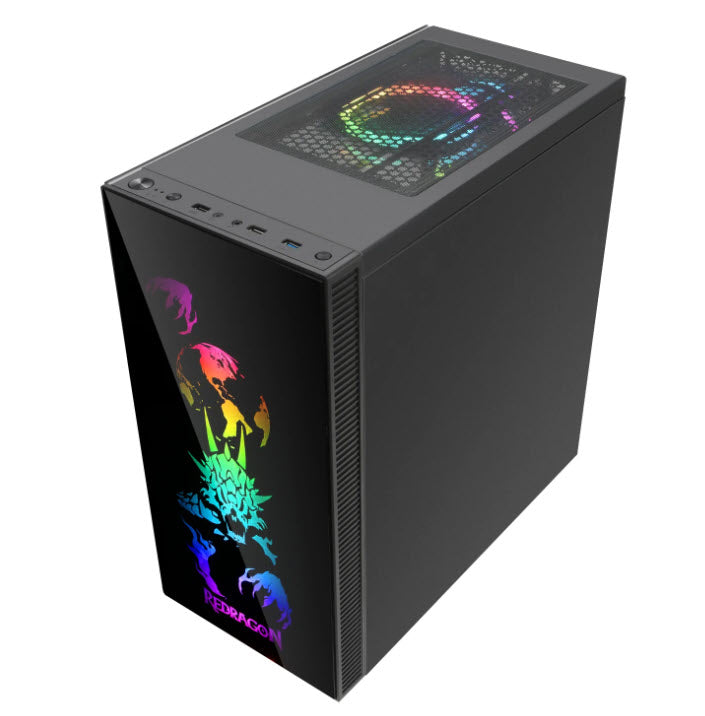 REDRAGON GC608 Steeljaw - Mid tower - ATX - windowed side panel (tempered glass)