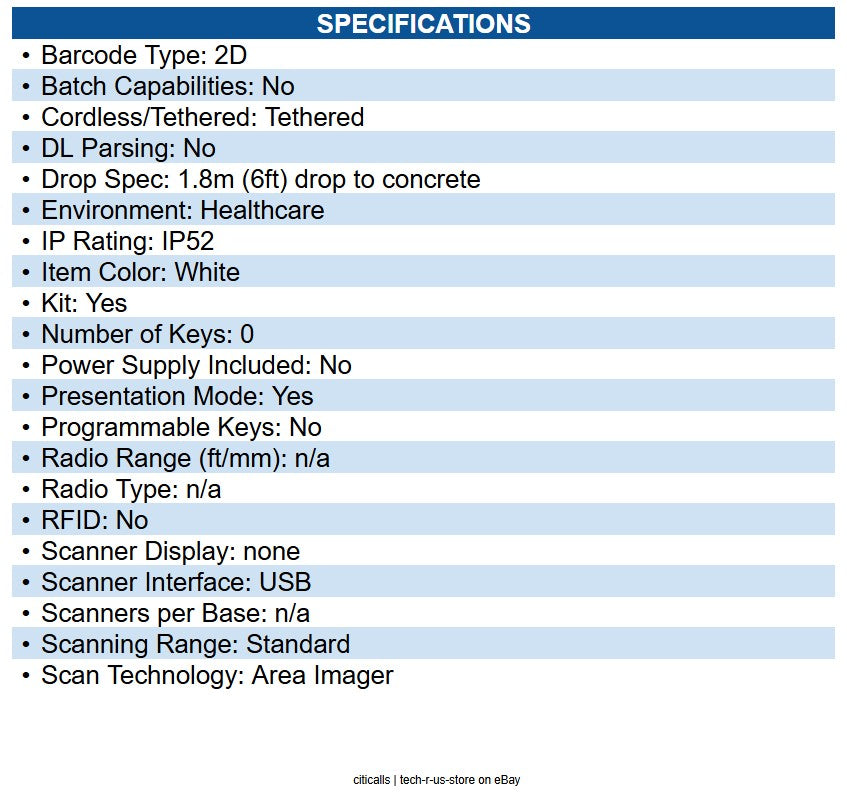 Datalogic GD4520-HCK1 Gryphon I GD4520 Barcode Scanner Kit Cable Connectivity