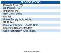 Datalogic GFE4590-RED Gryphon Barcode scanner - integrated - 2D imager - USB