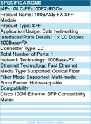 Cisco GLC-FE-100FX-RGD= 00BASE-FX SFP Module - 1 x 100Base-FX