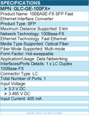 Cisco GLC-GE-100FX= 100BASE-FX SFP Fast Ethernet Interface Converter
