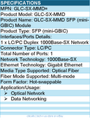 Cisco GLC-SX-MMD= GLC-SX-MMD SFP (mini-GBIC) Module - Hot-swappable
