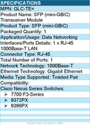 Cisco GLC-TE= Cisco SFP (mini-GBIC) Transceiver Module - For Data Networking