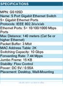 Cudy GS105D 5 Port Gigabit Unmanaged Ethernet Switch - Plug & Play
