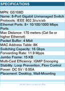 Cudy GS108D 8 Port Gigabit Ethernet Network Unmanaged Switch Retail
