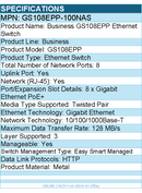 Netgear GS108EPP-100NAS Business GS108EPP Ethernet Switch - 8 Ports - Manageable