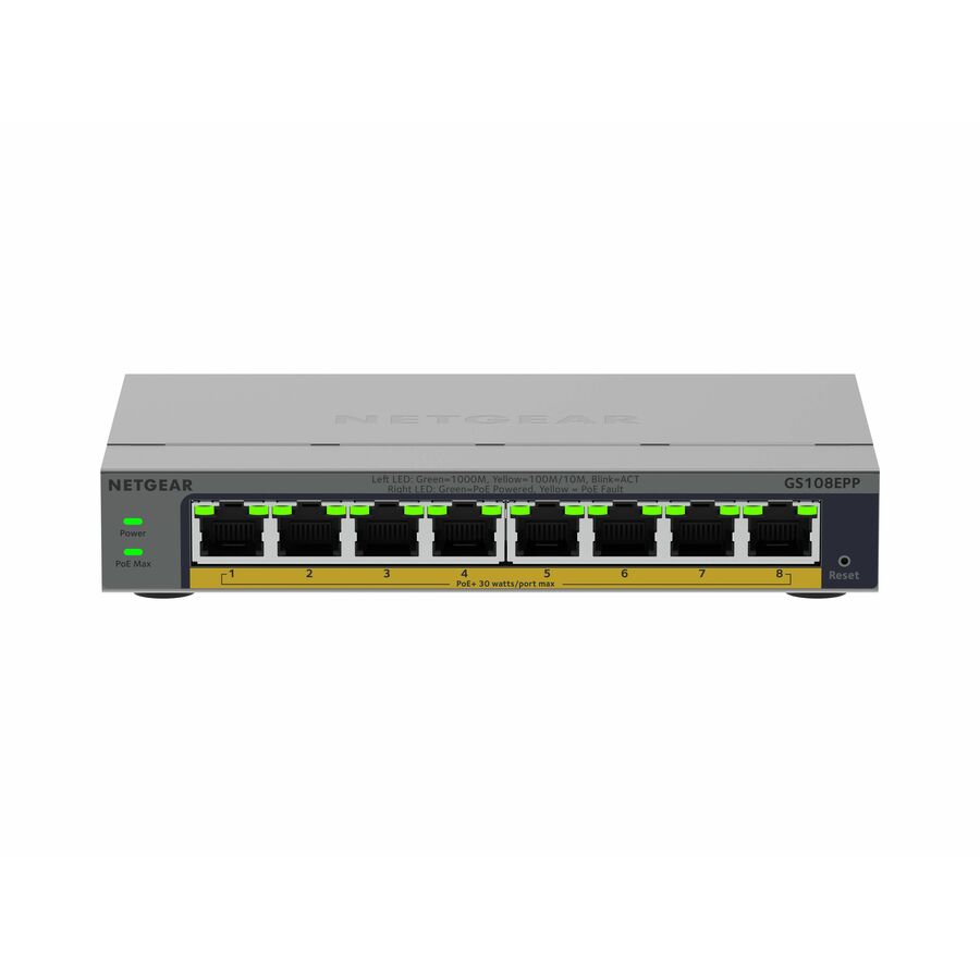 Netgear GS108EPP-100NAS Business GS108EPP Ethernet Switch - 8 Ports - Manageable