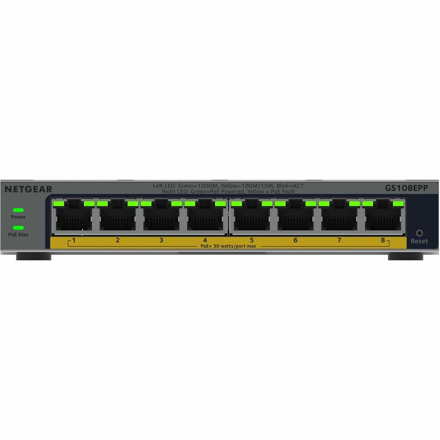Netgear GS108EPP-100NAS Business GS108EPP Ethernet Switch - 8 Ports - Manageable