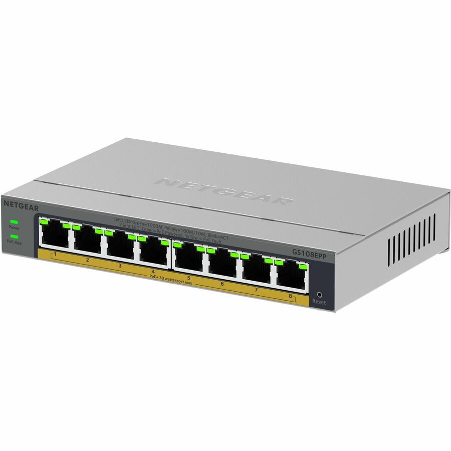 Netgear GS108EPP-100NAS Business GS108EPP Ethernet Switch - 8 Ports - Manageable