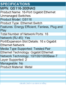 Netgear GS116-300NAS 16-Port Gigabit Ethernet Unmanaged Switches
