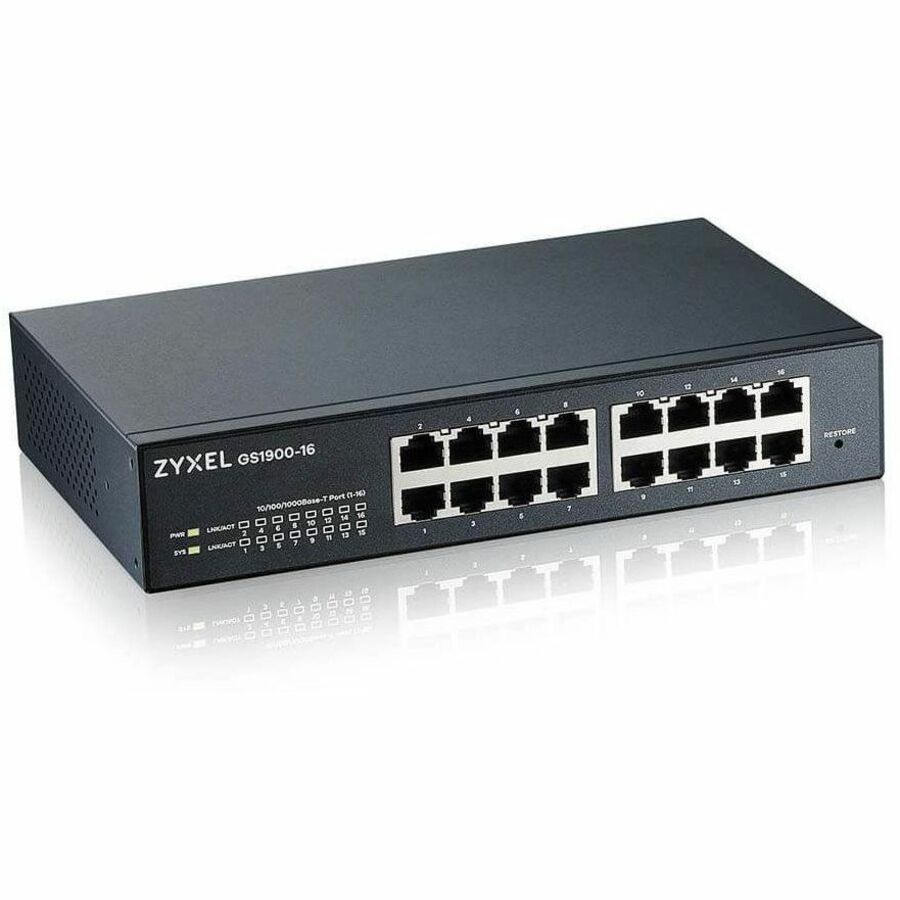 Zyxel GS1900-16 REV 03F 16-Port Gigabit Smart Managed Switch