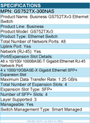 Netgear GS752TX-300NAS Business GS752TXv3 Ethernet Switch - 48 Ports