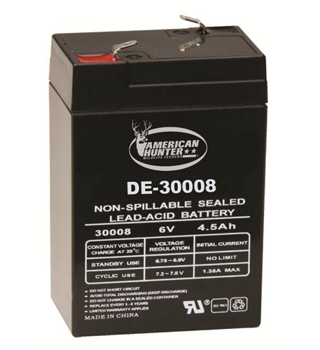 American Hunter GSM-DE-30008 6V 4.5 AMP HR RECHARGEABLE BATTERY