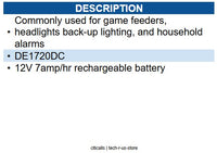 American Hunter GSM-DE-30020 12V 7 AMP HR RECHARGEABLE BATTERY