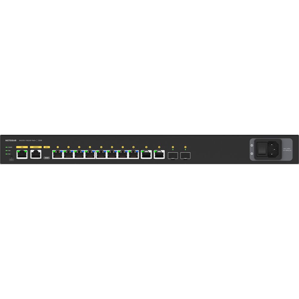 Netgear GSM4212PX-100NAS AV Line M4250-10G2XF-PoE+ Ethernet Switch