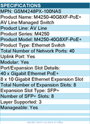 Netgear GSM4248PX-100NAS M4250-40G8XF-PoE+ AV Line Managed Switch