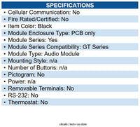 Aiphone GT-DB Audio Module for GT Modular Entrance Panel Outdoor - Weather Proof