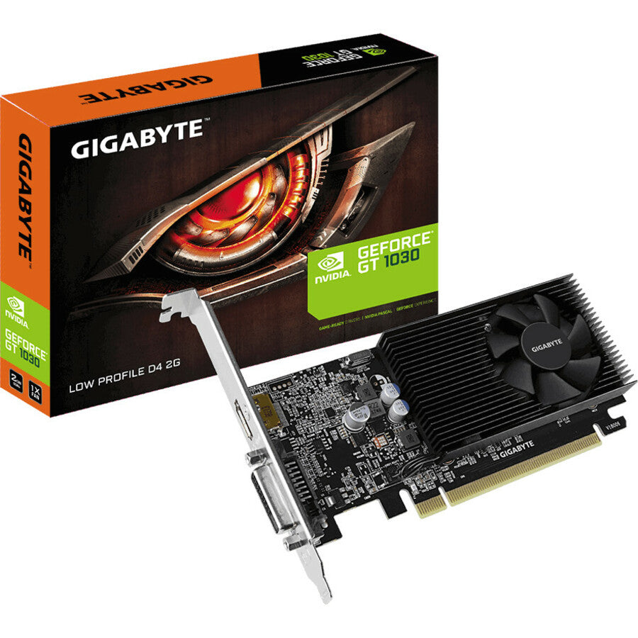 Gigabyte GV-N1030D4-2GL Graphic Card - 2GB GeForce GT1030 DDR4 64bit DVI-D HDI-