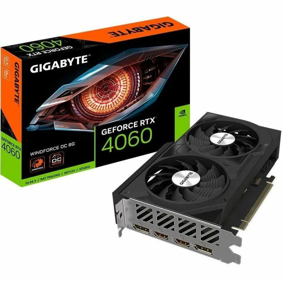 Gigabyte GV-N4060WF2OC-8GD GeForce RTX 4060 WINDFORCE OC 8G - Graphics card