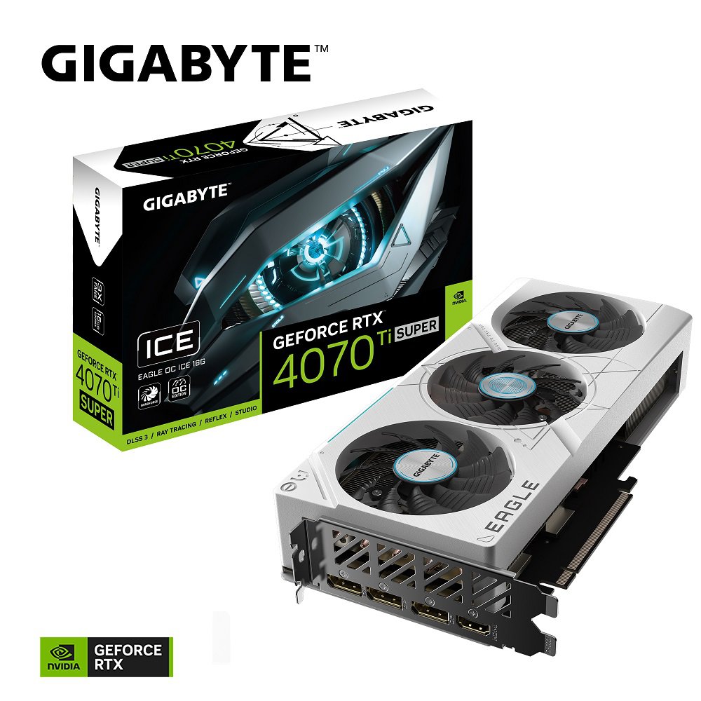 Gigabyte GV-N407TSEAGLE OC ICE-16GD GeForce RTX 4070 Ti SUPER EAGLE - Video Card