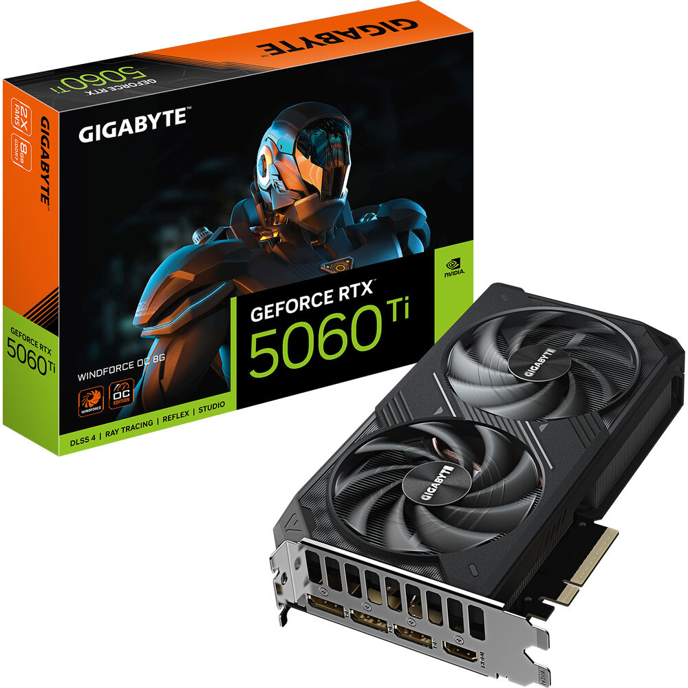 Gigabyte GV-N506TWF2OC-8GD Graphic Card - GeForce RTX 5060 Ti WINDFORCE OC 8G