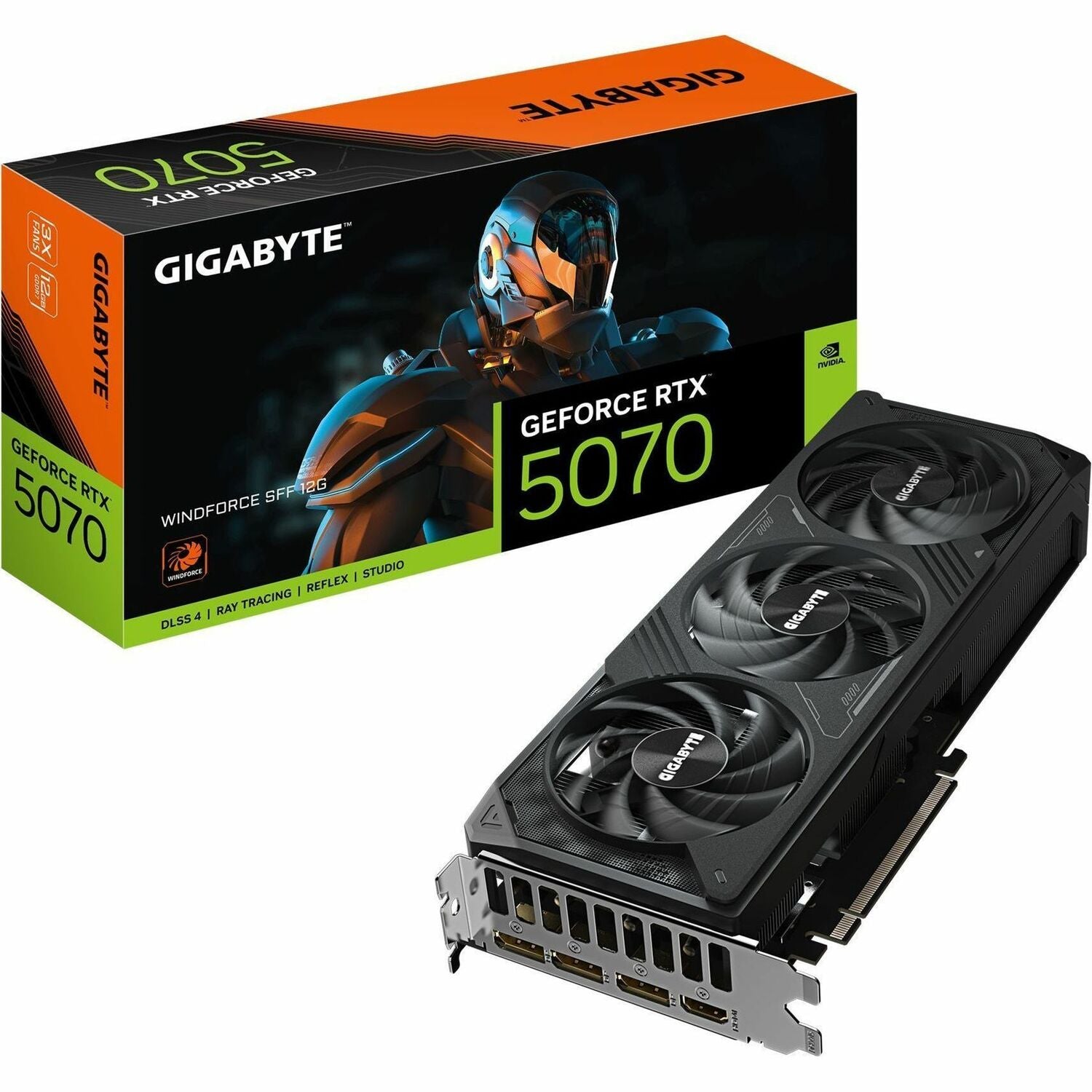 Gigabyte GV-N5070WF3-12GD NVIDIA GeForce RTX5070 12GB GDDR7 DP HDI- Graphics Crd