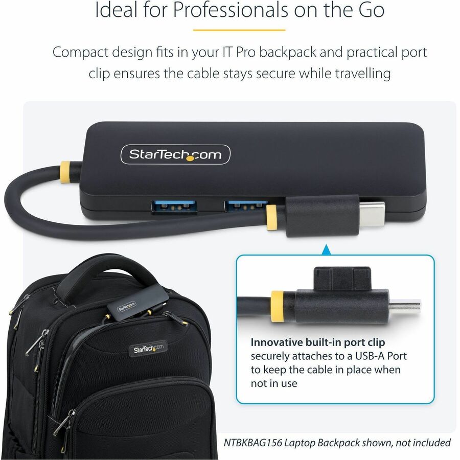 StarTech H5C4A-USB-HUB 4-Port USB-C Hub, 5Gbps, USB-C to 4x USB-A, Bus Powered