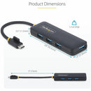 StarTech H5C4A-USB-HUB 4-Port USB-C Hub, 5Gbps, USB-C to 4x USB-A, Bus Powered