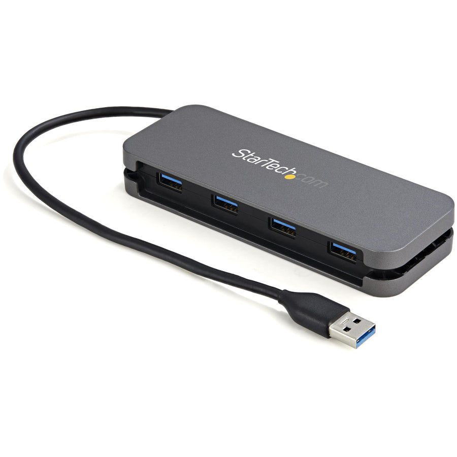 StarTech HB30AM4AB 4 Port USB 3.0 Hub, 4x USB-A, 5Gbps - Black, Space Gray