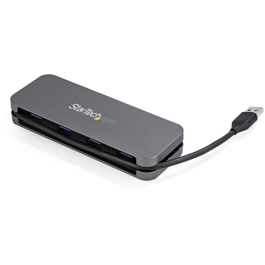 StarTech HB30AM4AB 4 Port USB 3.0 Hub, 4x USB-A, 5Gbps - Black, Space Gray